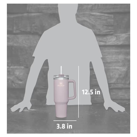 ABALONE Stanley Adventure Quencher Travel Tumbler 40 oz Light Purple Lavender - Picture 4 of 9